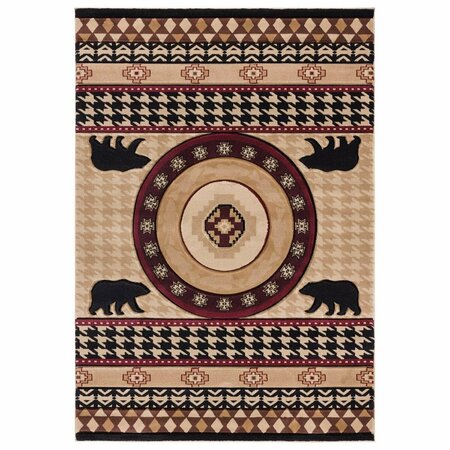 UNITED WEAVERS OF AMERICA Cottage Haven Beige Area Rectangle Rug, 2 ft. 7 in. x 4 ft. 2 in. 2055 41626 35C